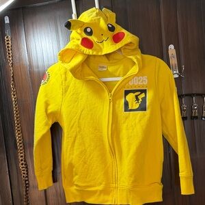 Yellow Pikachu Kids Hoodie